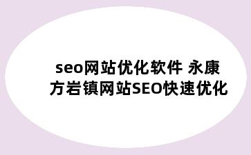 seo网站优化软件 永康方岩镇网站SEO快速优化